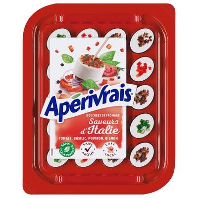 Apérivrais Bouchées de fromage saveurs d'Italie, 100g