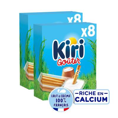 Kiri Fromage fondu et gressins, Lot de 2x8 portions - 280g