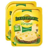 Leerdammer Fromage en tranches, Lot de 2x12 tranches