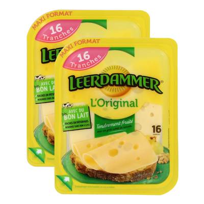 Leerdammer Leerdammer Tranches 400g, Lot de 2x16 tranches