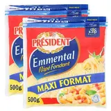 Président Emmental râpé fondant, Lot de 2x500g