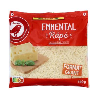 Auchan Emmental râpé, 750g