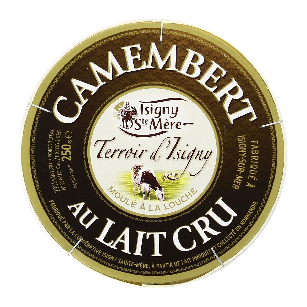Isigny Ste mère Camembert au lait cru Excellence, 250g