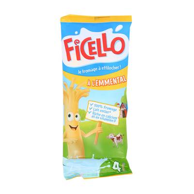 Ficello Fromage à Effilocher Emmental, 4 Portions - 84g