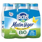 Matin Léger de Lactel Lait sans lactose Bio 1,2% mg, 6x1l