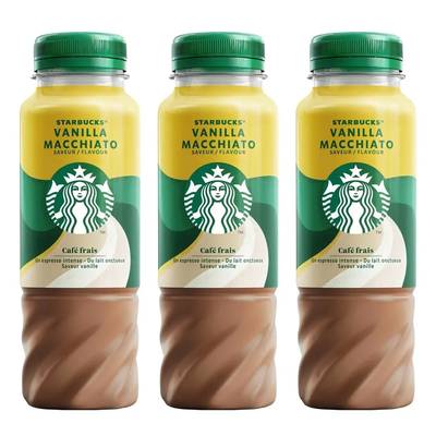 Starbucks Vanille macchiato - café frais, Lot de 3x220ml