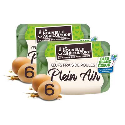 La Nouvelle Agriculture Oeufs Plein Air, Lot de 2x6 oeufs