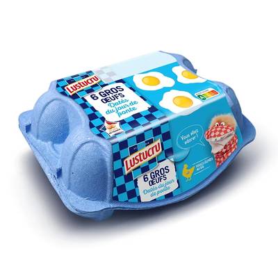 Lustucru Gros oeufs datés, 6 oeufs