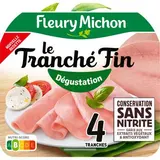 Fleury Michon Jambon Supérieur Le Tranché Fin Dégustation, 4 tranches - 120g