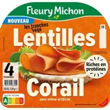 Fleury Michon Les Tranches Végé Lentilles Corail, 4 tranches - 120g