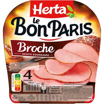 Herta Jambon à la Broche Le Bon Paris, 4 tranches - 140g