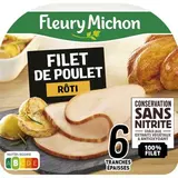 Fleury Michon Filet de Poulet Rôti, 6 tranches - 160g