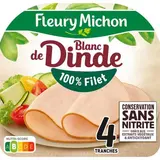 Fleury Michon Blanc de Dinde 100 % Filet, 4 tranches - 130g