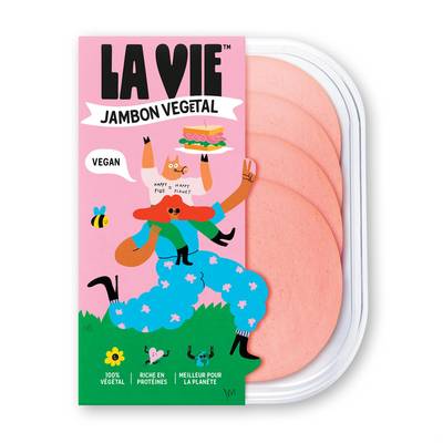 La Vie Tranches végétales Soja et Pois, 4 tranches - 120g