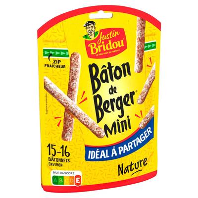 Justin Bridou Saucisson Mini Bâtons de Berger Nature, 160g