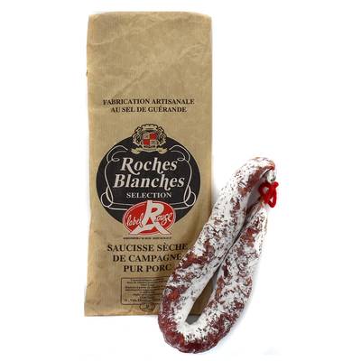 Les Roches Blanches Saucisse Sèche de Campagne Label Rouge, 200g
