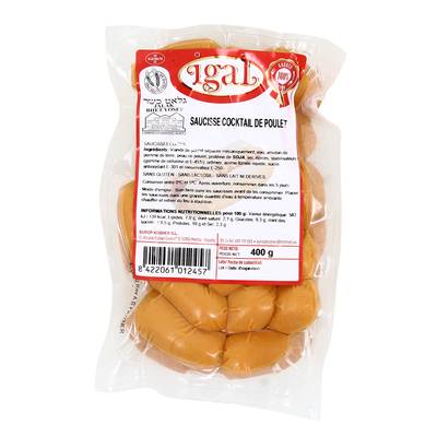 Igal Saucisses cocktail de poulet, 400g