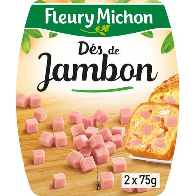 Fleury Michon Dés de Jambon de Paris, 2x75g