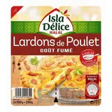 Isla Délice Lardons de Poulet Goût Fumé - Halal, 2x200g