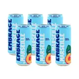 Embrace MARSEILLE, Boisson Pétillante Pêche Menthe, Lot de 6x33cl