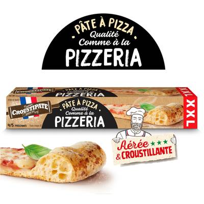 Croustipate Pâte à pizza Qualité Pizzeria XXL, 500g