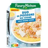 Fleury Michon Duo de Poisson Riz cuisiné Sauce Citron, 1 Part - 280g