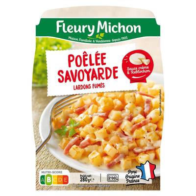 Fleury Michon Poêlée Savoyarde, Lardons Fumés Sauce Crème et Reblochon, 280g