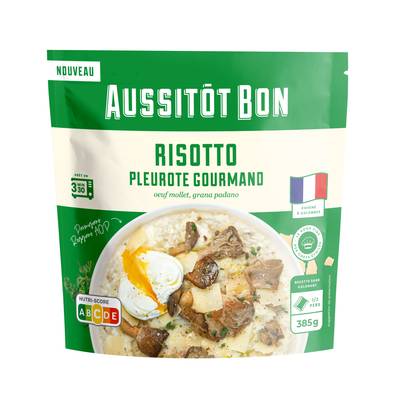 Aussitôt Bon Risotto Pleurote, Oeuf Mollet, 385g