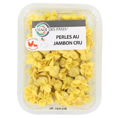 L'Italie des Pâtes Perles Farcies au Jambon cru- Pâtes fraîches, 250g