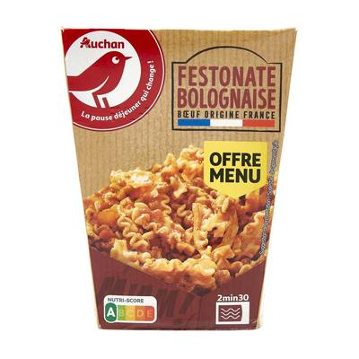 Auchan Box Festonate à la Bolognaise Sans Couverts, 300g
