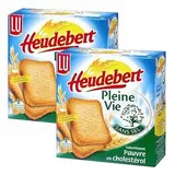 Heudebert Biscottes sans sel, 34 tranches, Lot de 2x300g