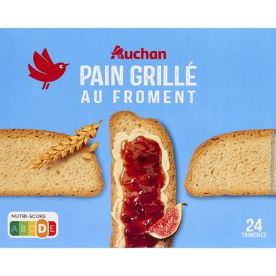Auchan Pain grillé au Froment, 500g