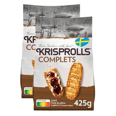 Krisprolls Petits pains suédois complets, Lot de 2x425g