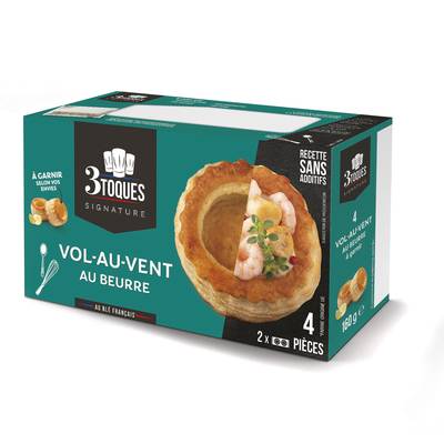 Les 3 Toques 4 Vol au Vent au beurre, 160g
