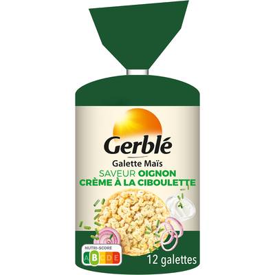 Gerblé Galette de Maïs saveur oignon crème à la ciboulette, 123g