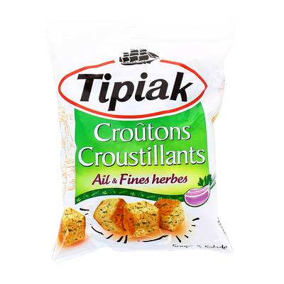 Tipiak Croûtons croustillants ail et fines herbes, 100g