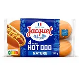 Jacquet Pains pour Hot-Dog, 4x60g