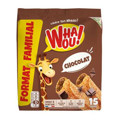 Whaou Crêpe fourrée chocolat x15, 480g