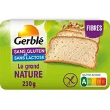 Gerblé Sans Gluten Sans Lactose Pain de Mie Nature sans gluten et sans lactose, 230g