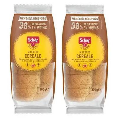 Schär Pain céréale sans gluten, Lot de 2x300g