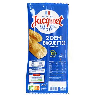 Jacquet Demi-Baguettes au Froment, 2x125g
