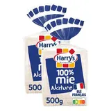 Harrys Pain de Mie Nature Grande Tranche 100% Mie Sans Croûte, Lot de 2 - 12 tranches soit 500g