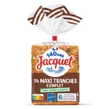Jacquet Pain de Mie Maxi Complet Sans Sucres Ajoutés, 14 tranches - 550g