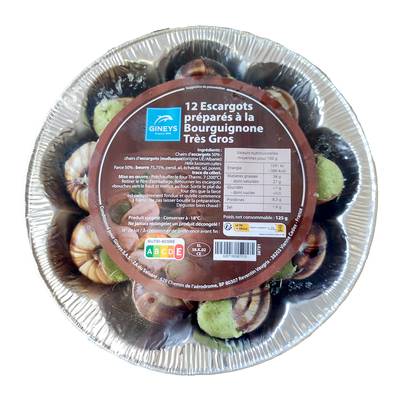 Gineys Escargots de Bourgogne Extra Gros, 125g