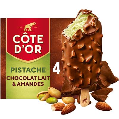 Côte d'Or Bâtonnets pistache chocolat, 4 bâtonnets - 260g