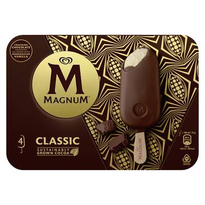 Magnum Bâtonnets Classic, 4 bâtonnets - 300g