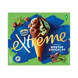Extrême Cônes glacés menthe chocolat et pépites de chocolat, 6 cônes - 426g