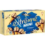 Extrême Mini cônes glacés Vanille et pépites de nougatine, 8 cônes - 312g