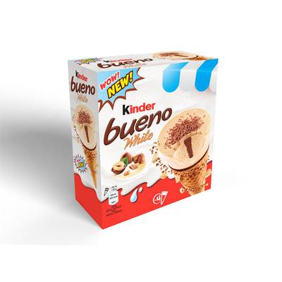 Kinder Cônes glacés Bueno white, 4 cônes - 248g