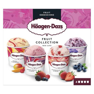 Häagen-Dazs Crème glacée Fruit Attraction, 4 pots - 326g